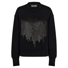 Mos Mosh Dakota O-LS Glam Sweatshirt, Sort 